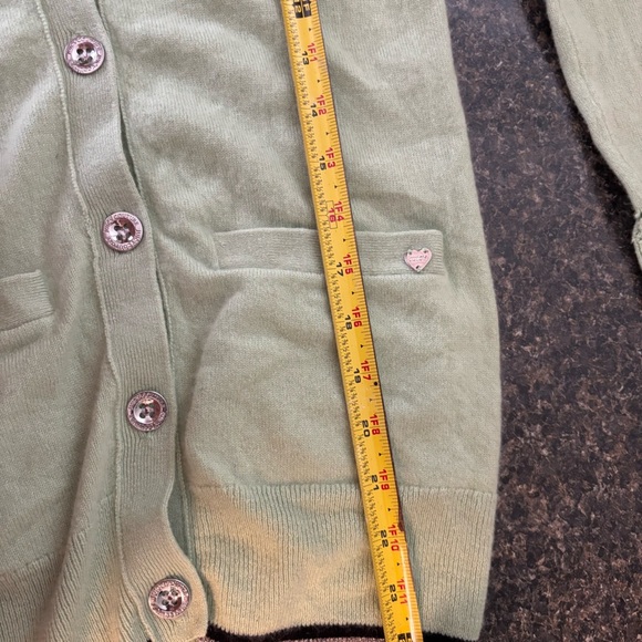 Y2K Rare Juicy Couture Logo Crest 100% Cashmere Knit Cardigan - Picture 7 of 8